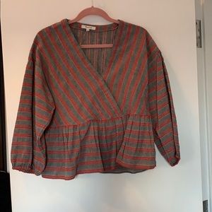 NWT MADEWELL peplum top